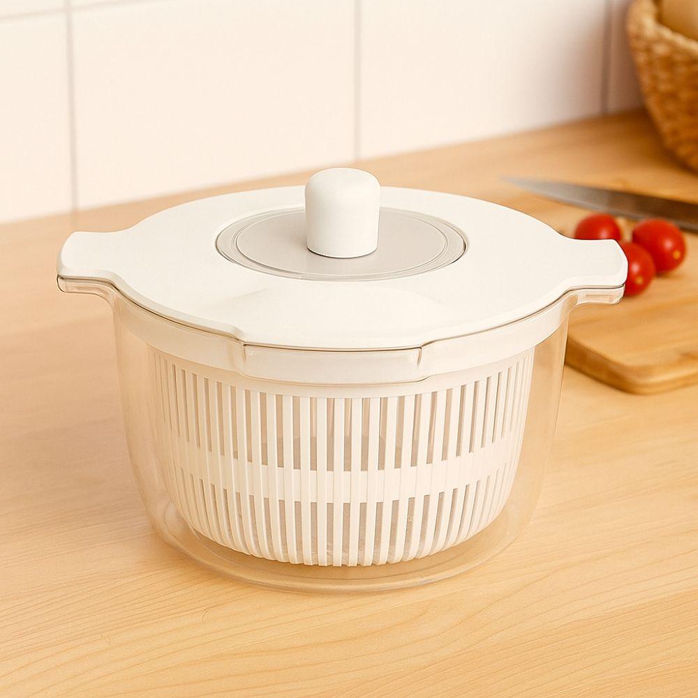 Large Capacity Salad Dryer 2 In 1 Greens Washer Dryer Practical Food Strainer  Leafy Greens