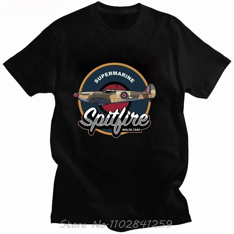 

Classic Supermarine Spitfire Tshirt Men Clothing Fashion Oversized Tshirt Casual Tops Tees Oneck Summer T Shirt S