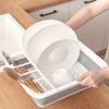 Foldable Dish Rack, Cutlery Storage Rack, Foldable Dish Rack, Drain Above Sink, Fruit and Vegetable Cleaning Sink Drain Basket