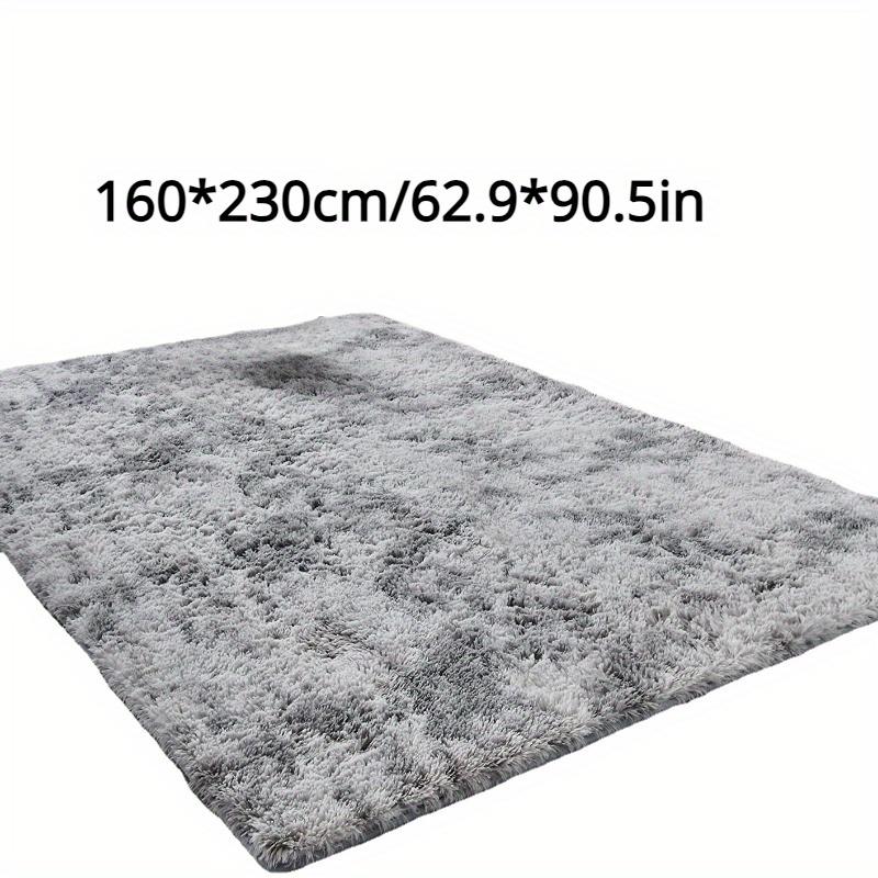 1 tappeto lungo in lana con sfumatura tie-dye, lavabile in tutta la camera da letto, soggiorno, tavolino, letto, tappeto a pelo lungo.