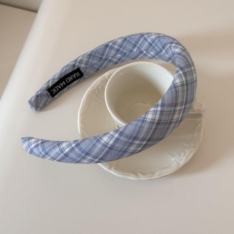 Fashionably Light and Fresh Blue Color Hair Band, Simple and Elegant Commuting Style Thin Headband Hair Accessory