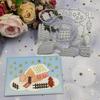 Starry Christmas House Metal Cutting Dies Stencil DIY Scrapbooking Album Paper Card Template Mold Embossing Craft X3UC