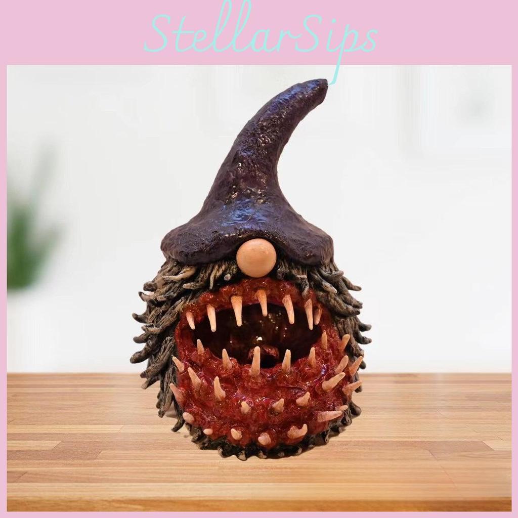 Charming American Style Evil Gnome Resin Figurine Perfect For Halloween Decorations