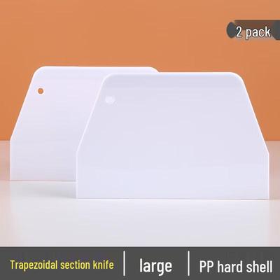 Zhaoran 2-Piece Large Trapezoidal Plastic Dough & Cake Scraper Set