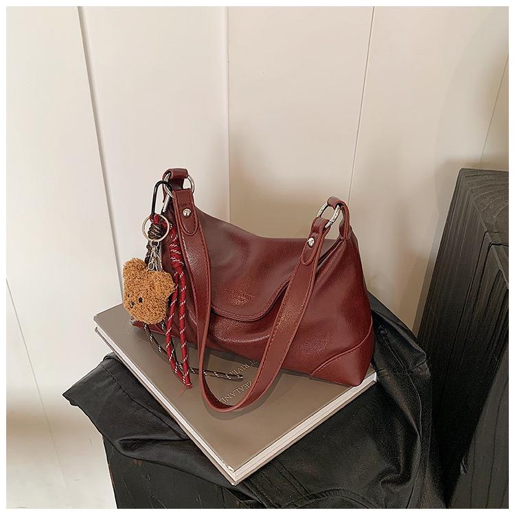 

2025 Winter High-End Women s Large Capacity Crossbody Tote - Unique Design & Premium Texture Bag only бордовый