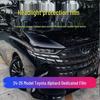 Black Warrior Smoked Headlight & Center Pillar Film for 25 Toyota Alphard Models - TPU Gloss Black