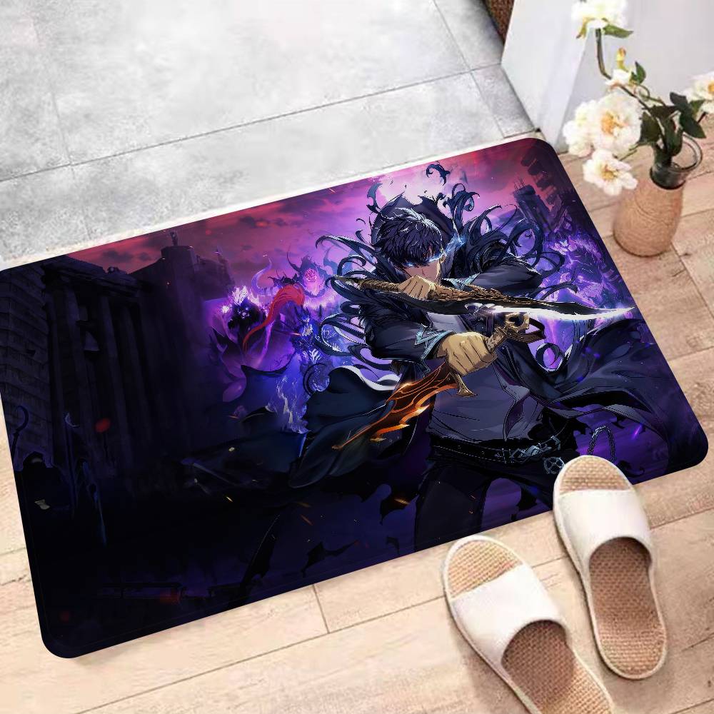 Japanese Manga Solo Leveling Bathroom Mat Non-Slip Laundry Room Mat Laundry Decor Balcony Child Living Room Toilet Rug