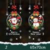 2025 Happy New Year Christmas Sticker Santa Claus Snowman Xmas Decal Merry Christmas Xmas wreath Window Sticker Shopping Mall