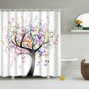 3D Tree Scenery Shower Curtains Bathroom Curtains High Quality Waterproof Polyester Bath Curtain with 12 Hooks for Home Decor