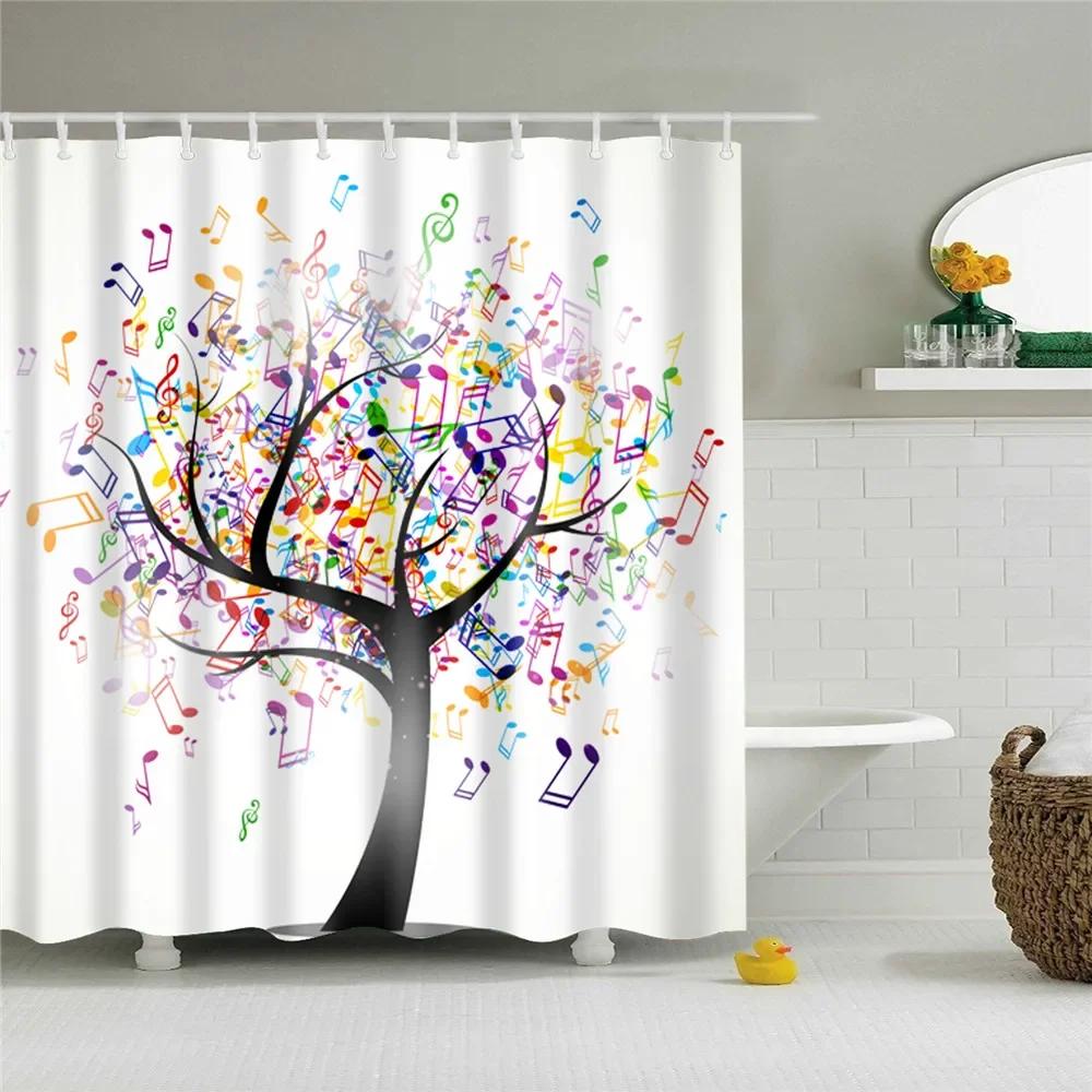 3D Tree Scenery Shower Curtains Bathroom Curtains High Quality Waterproof Polyester Bath Curtain with 12 Hooks for Home Decor