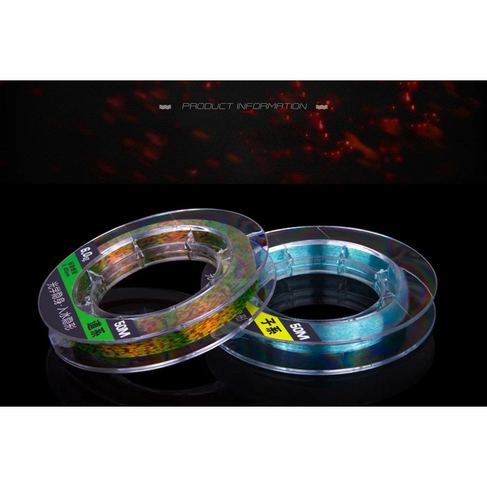 2Pcs Invisible Fluorocarbon Fishing Line 50m Main/Sub Leader Sinking Strong Lines for Carp Bass Stream Fishing Low Camouflag 260319