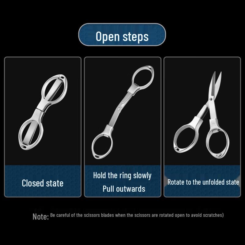 BO YOU Stainless Steel Personal Grooming & Utility Scissors
