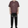 Evisu Letter Print Zipper Fly Loose Straight Casual Pants Men pants Black 2EAGNM3PP5146LFNY