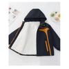 Boys Thickened Fleece Padded Winter Jacket Big Kids Warm Padded Children Outerwear Coat
