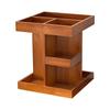 360 Rotating Wooden Makeup Organizer Large Japanese Style Cosmetic Storage Box for Desktop