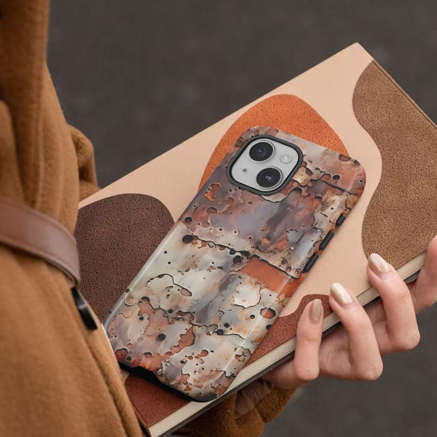 Phone Case for Apple iPhone 17 Air 11 Pro Max XS XR 13 16 15 Plus 16e 12 14 Soft Cover Capa Fashion Rust