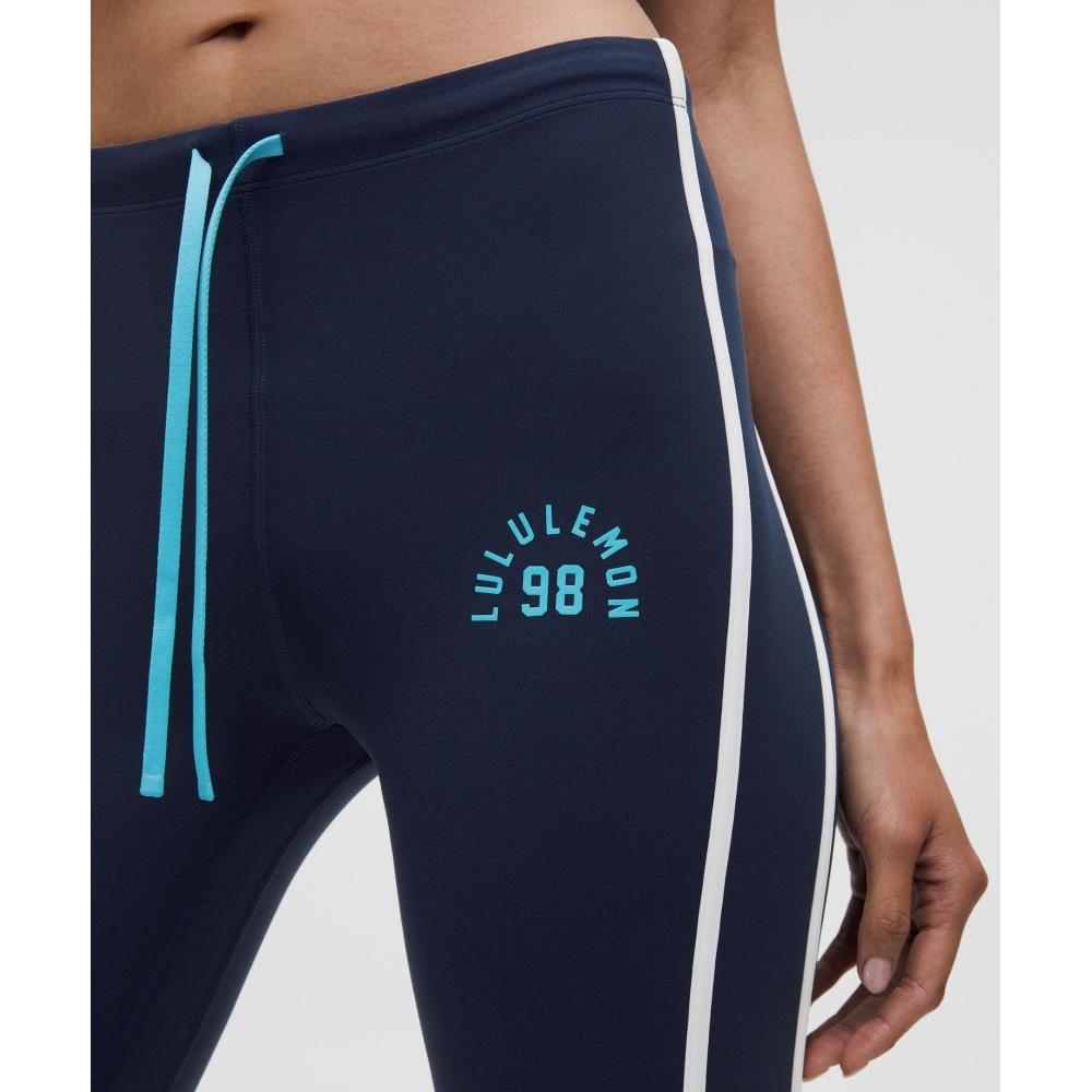 Lululemon Nulu Sporty Trim Mid Rise Flared Pant Club Blue White