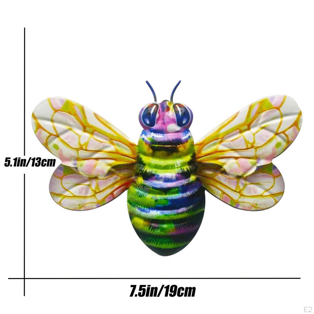 Bee Iron Wall Decor Art Ornament Yard Sculpture Artwork Metal Small Home