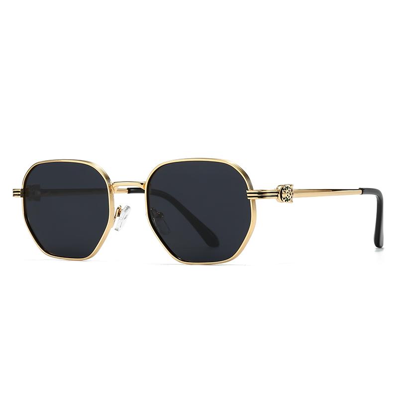 Trendy Metal Sunglasses for Men and Women Popular On Instagram Geometric Style Cross-Border Trade Model Style 1419