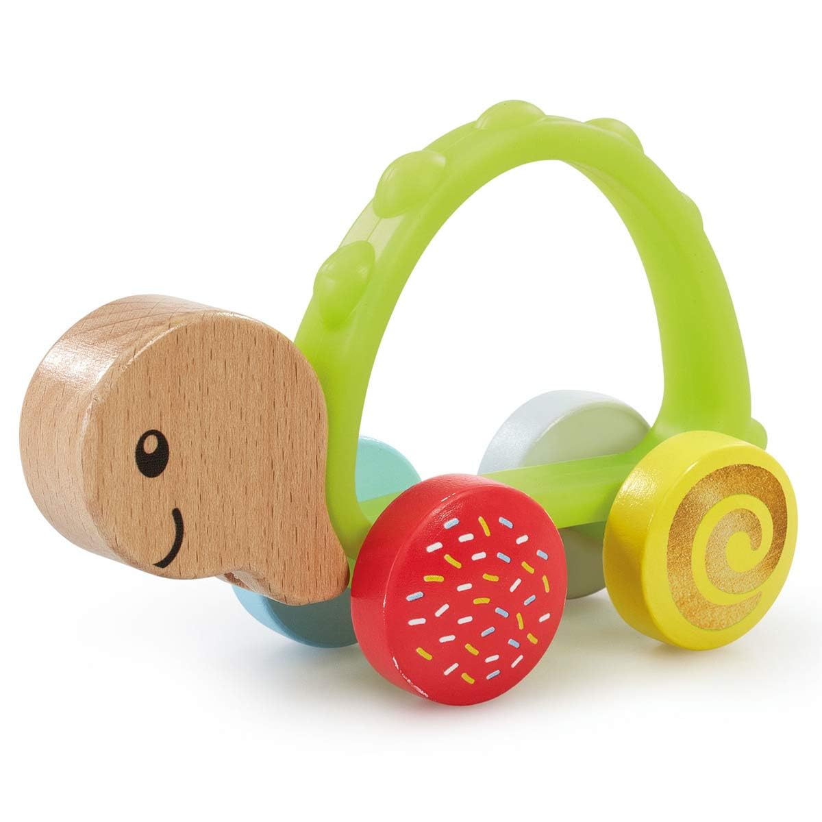 

Early Learning Center Wooden Push Turtle Teething Toy, Baby Toy, Baby Shower Gift, 200689, Authentic