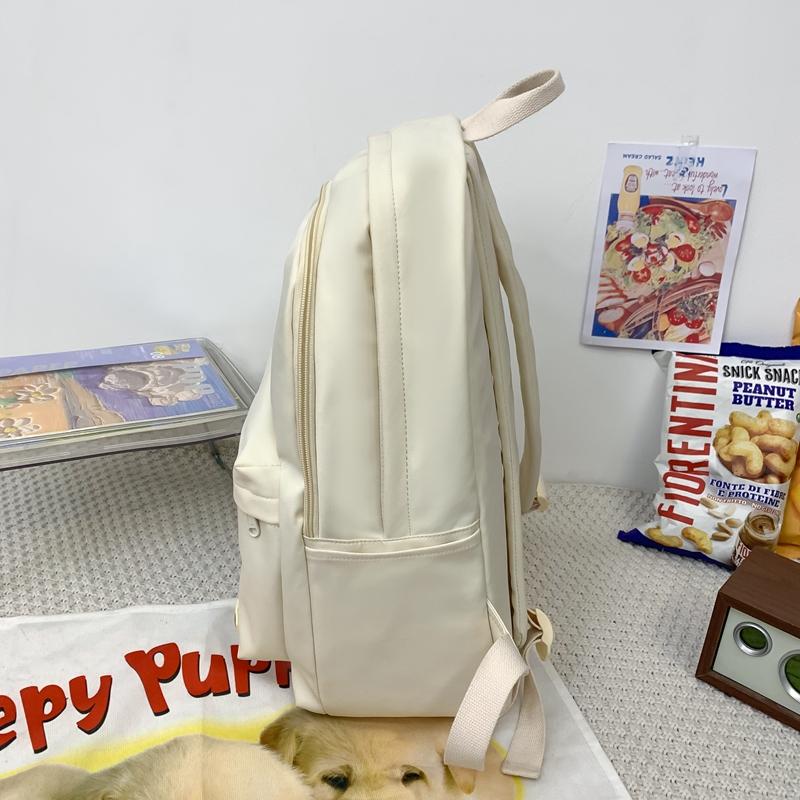 Легкий однотонный школьный рюкзак — фото 16