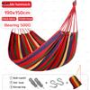 Outdoor Thicken Canvas Hammock Home Garden Leisure 1-2 Person Swing Chair Camping Hunt Rest Stripe Hanging Bed Colorful Hammock