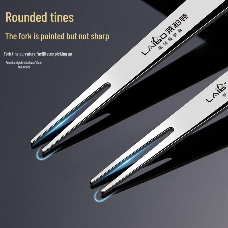 Laibodun 316L Stainless Steel Dessert & Fruit Fork Spoon