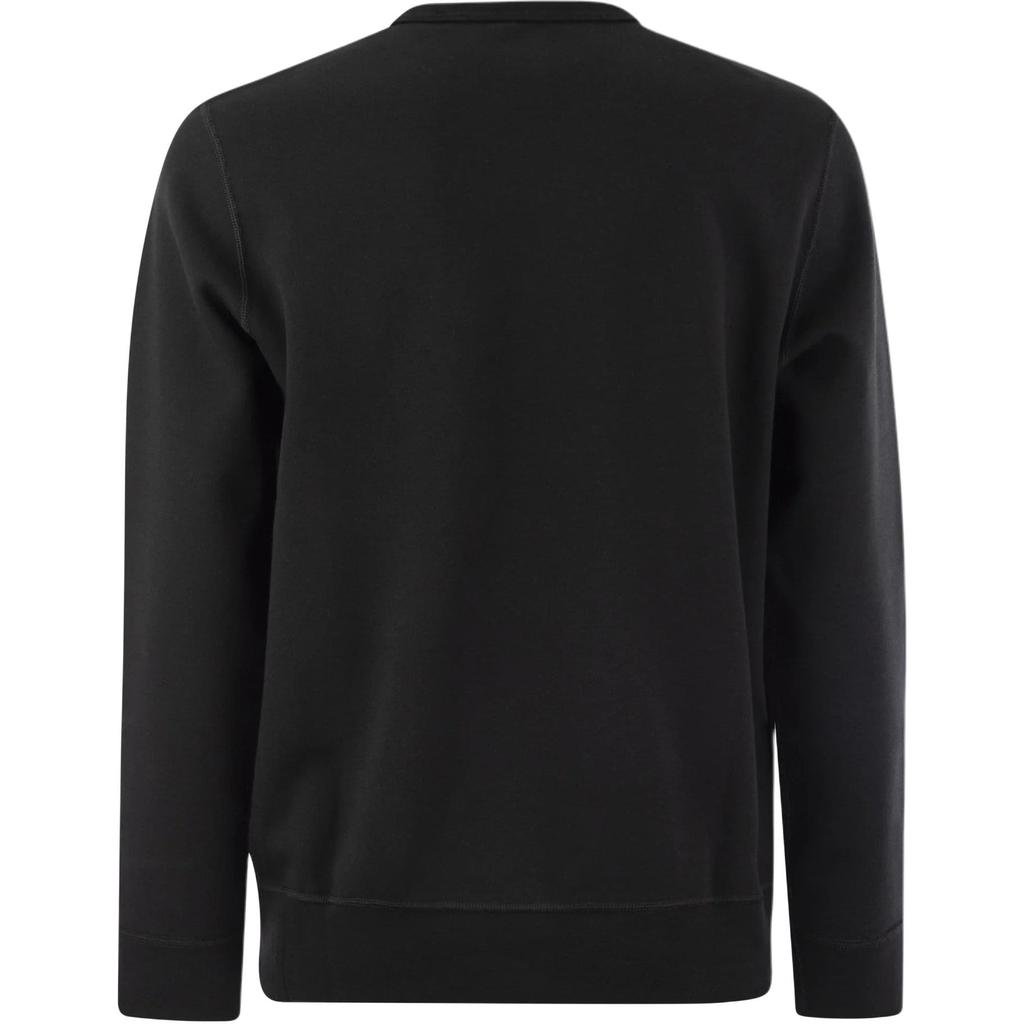 Polo Ralph Lauren FW22 Logo Embroidered Crew Neck Long Sleeve Sweater Men Sweater Black 710888284-003