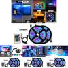 Multicolored Led Strip Light Set With Bluetooth 5050 Rgb Remote Control For Tv Background