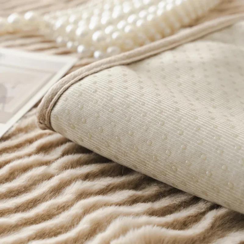 1PC Nordic Thicken Rabbit Plush Sofa Cover Classic Ripples Sofa Mat Non-slip Soft Couch Cushion Slipcovers for Living Room Decor