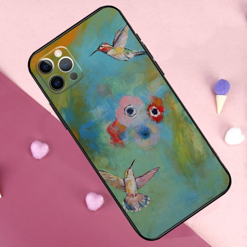 Hummingbird Phone Case For iPhone 17 Pro Max 11 14 15 16 Pro Max Plus 12 13 Mini 17 Air 16e Back Cover