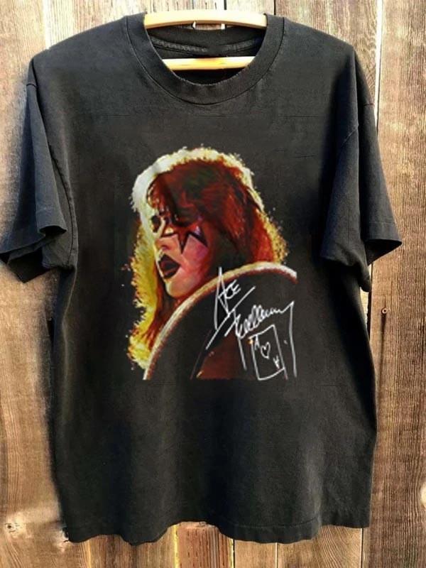 Vintage Ace Frehley Band Cotton Black All Size Unisex Shirt S-5XL XL