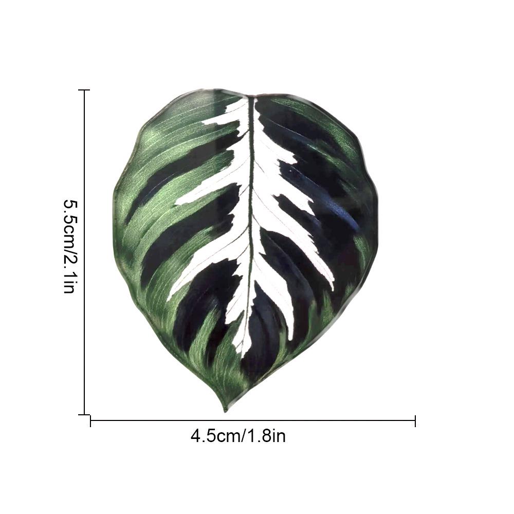 Creative Acrylic Tropical Plant Magnetic Fridge Sticker - Simulation Leaf Design