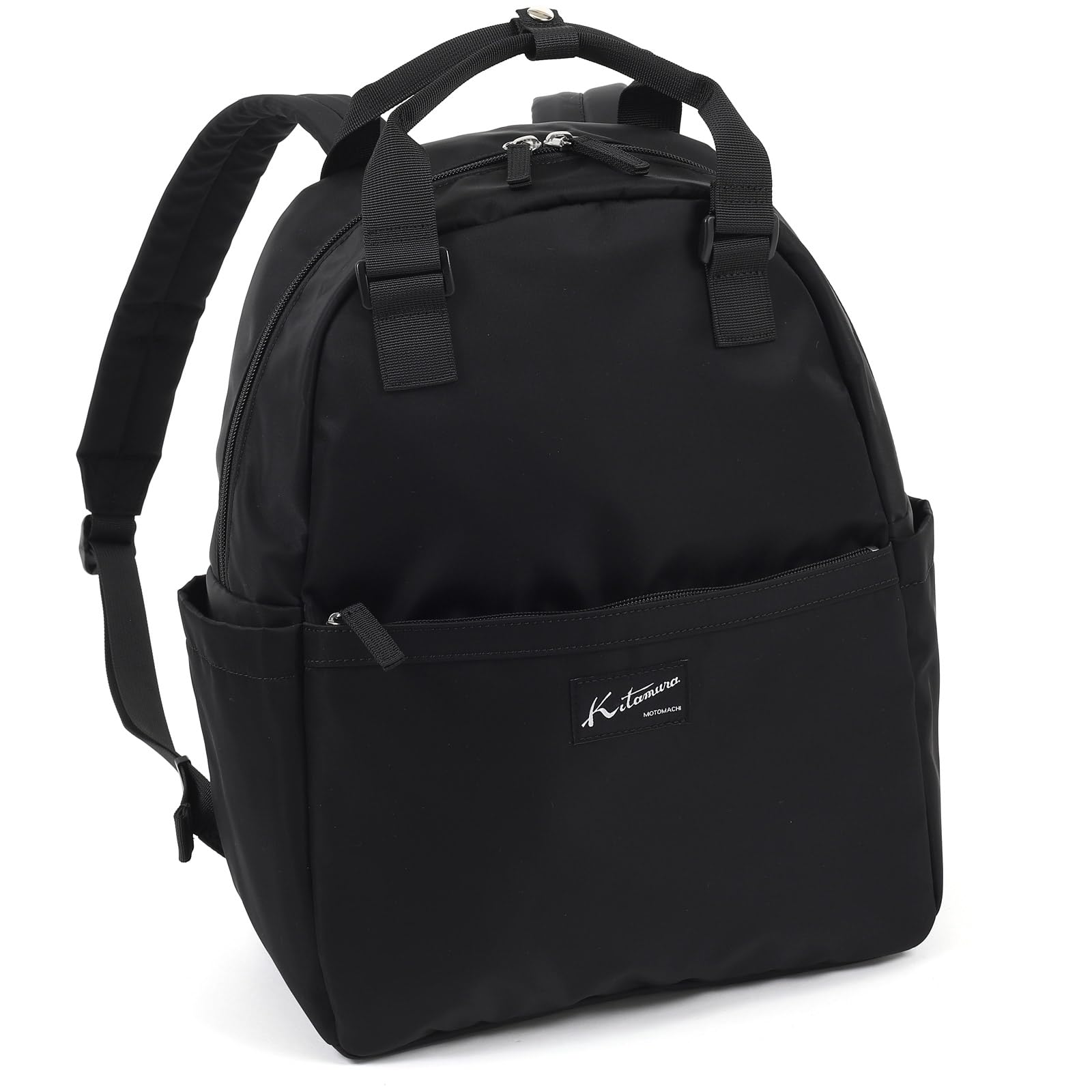 

Nylon Backpack with Ample Fits A4 One Size [Kitamura] R-0776 Pockets, Size, Women s, Black, 15151,