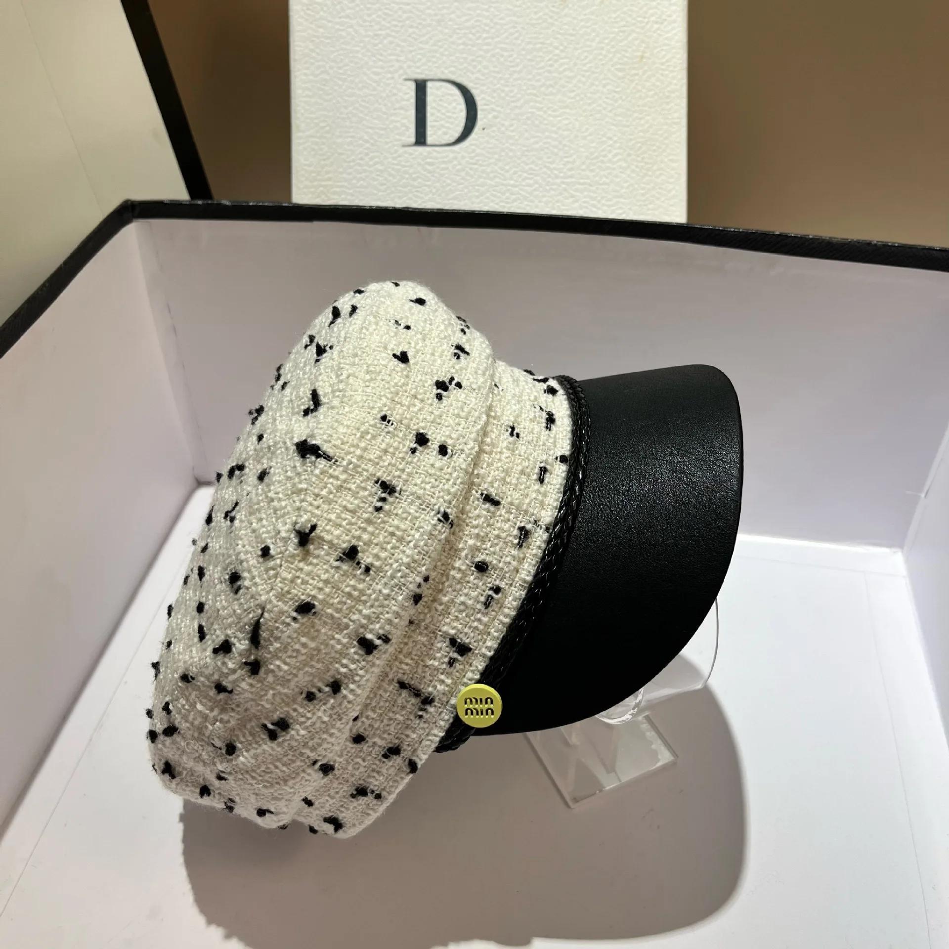 Твидовая военная кепка для женщин Модная элегантная художественная беретка Согревает Буквы Осенне-зимняя кепка Кепка-газетчик Плоская кепка