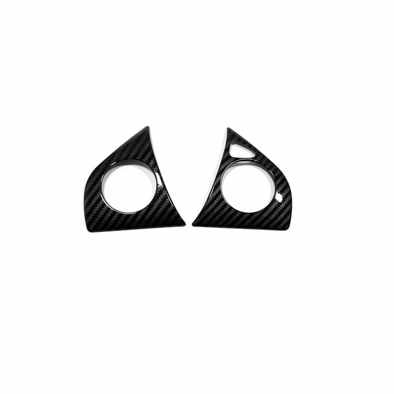 For Honda Jazz GK5 2015- Interior Steering Wheel Sequin Cover Moulding Frame Trims ABS Carbon Sticker Car-Styling Accessoriy