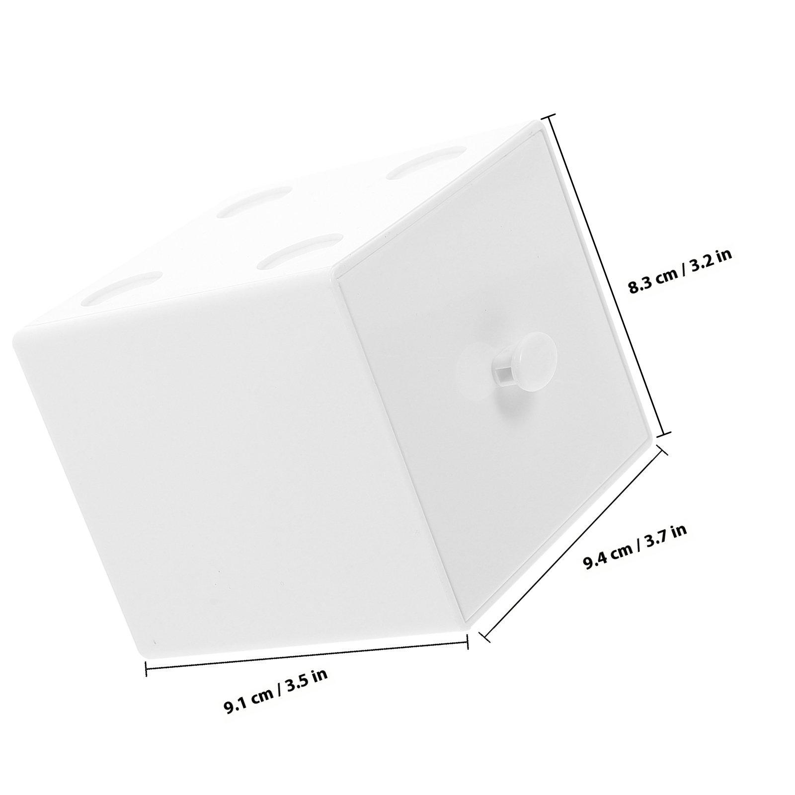 

2Pcs Stackable Storage Box Desk Organizer Drawer Style Jewelry Makeup Case Dustproof Space Saving Desk Organizer белый