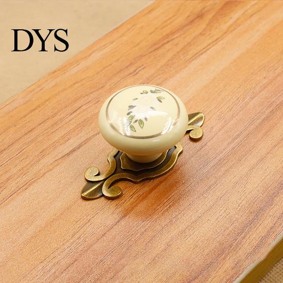 Drawer Knob Handle Thickening Comfortable Touch Round Ceramic Cabinet Cupboard Door for Furniture