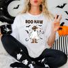 Boo Haw Womens TShirts Funny Boo Cowboy Tee Western Halloween Shirt Spooky Fall Shirt Country Girl TShirts Clothes Gift