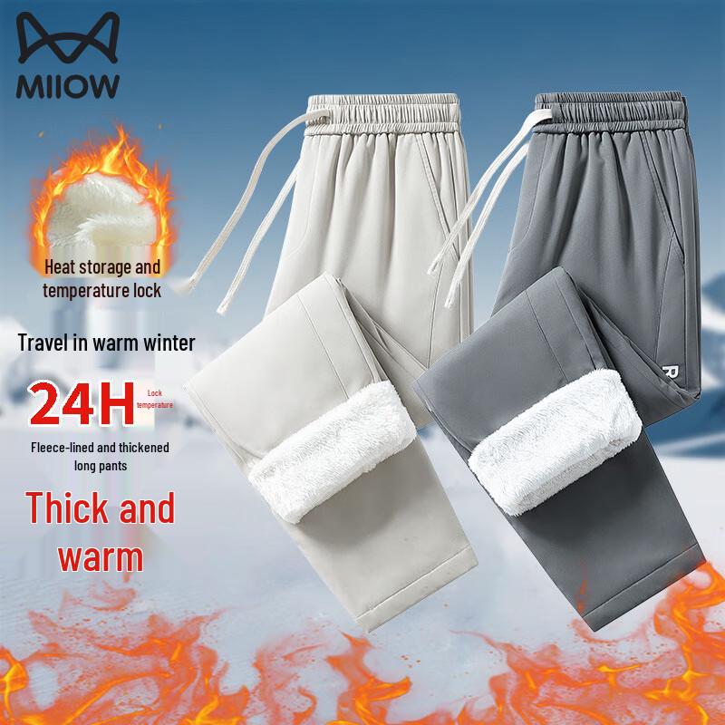 Men's Winter Fleece Lined Casual Pants