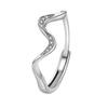 VENTFILLE 925 Sterling Silver Zircon Rings For Women Simple Fashion Ripple Luxury Valentine's Day Ring Jewelry Dropshipping
