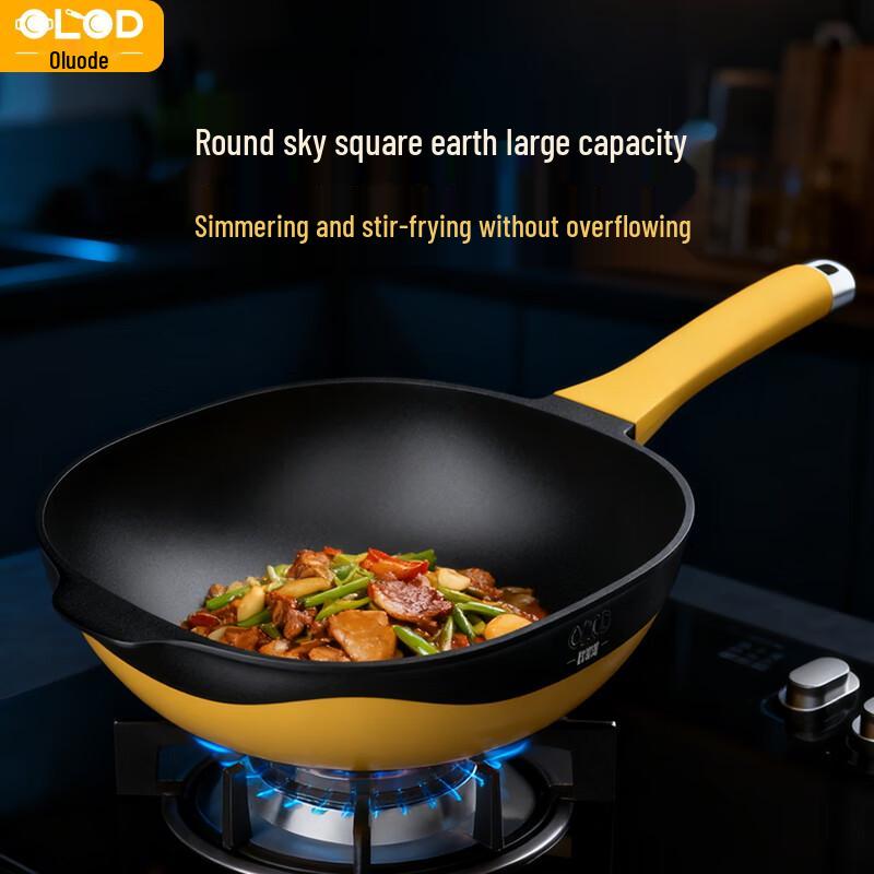 Oloode Titanium Rock-Cast Non-stick Wok