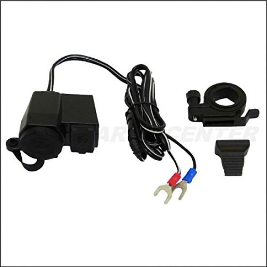 Motorradteilezentrum Universal Motorrad Zigarettenanzünder Einloch USB-Buchse 907605 Buchse, & Typ,