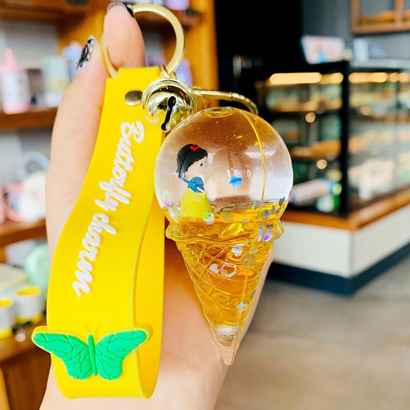 

Уникальный и забавный брелок для ключей в виде мороженого, очаровательный аксессуар для сумок и ключей IceCream Snow White