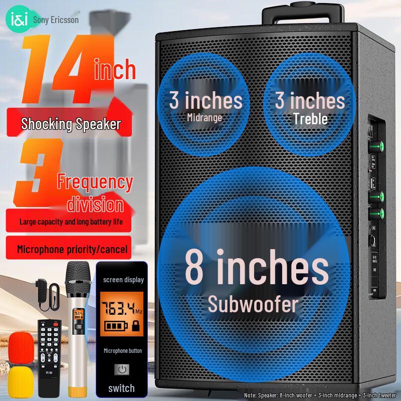 SA-X21 8-inch Portable Bluetooth Karaoke Speaker