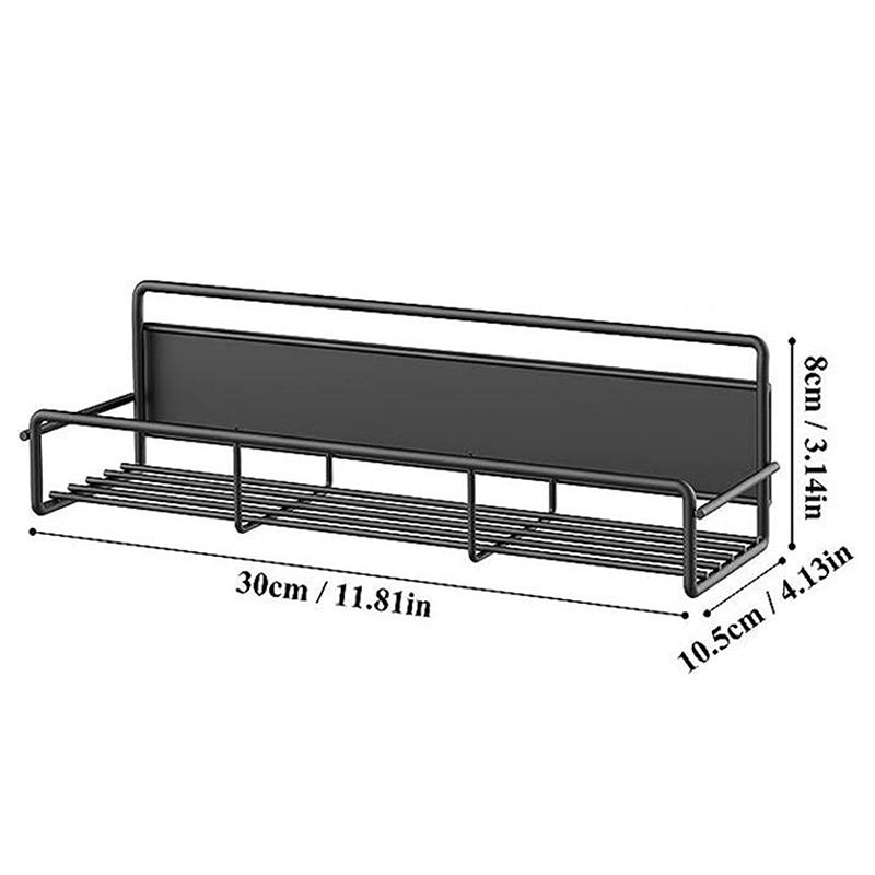 

Магнитная полка для хранения специй черная полки для холодильника органайзер для шкафа кухонные аксессуары боковая полка для холодильника