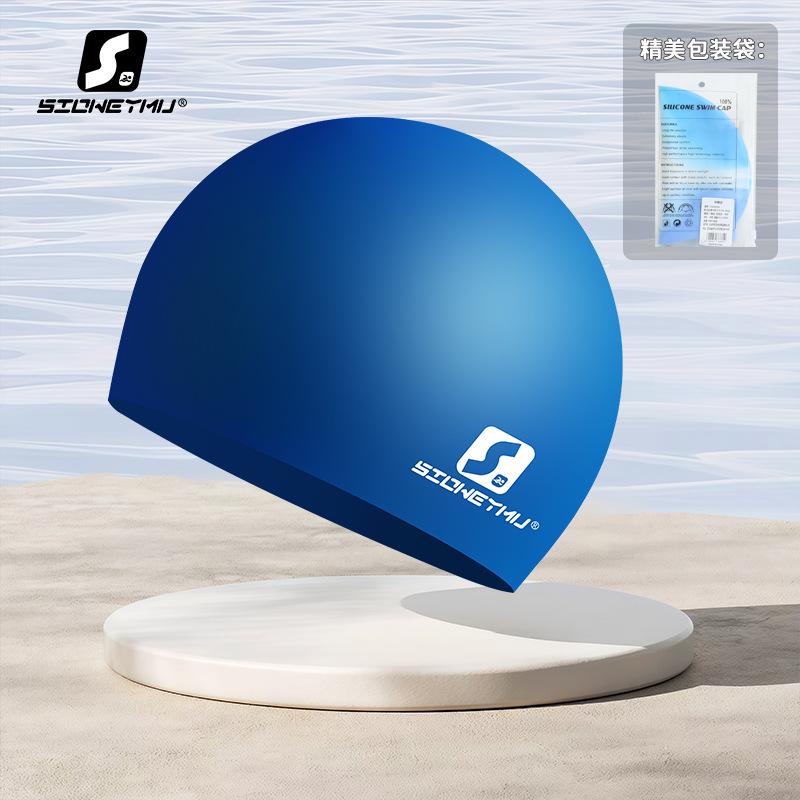 Adult Silicone Swim Caps Men And Women Solid Color High Quality Swimming Cap For Women Swimming Pool Accessories