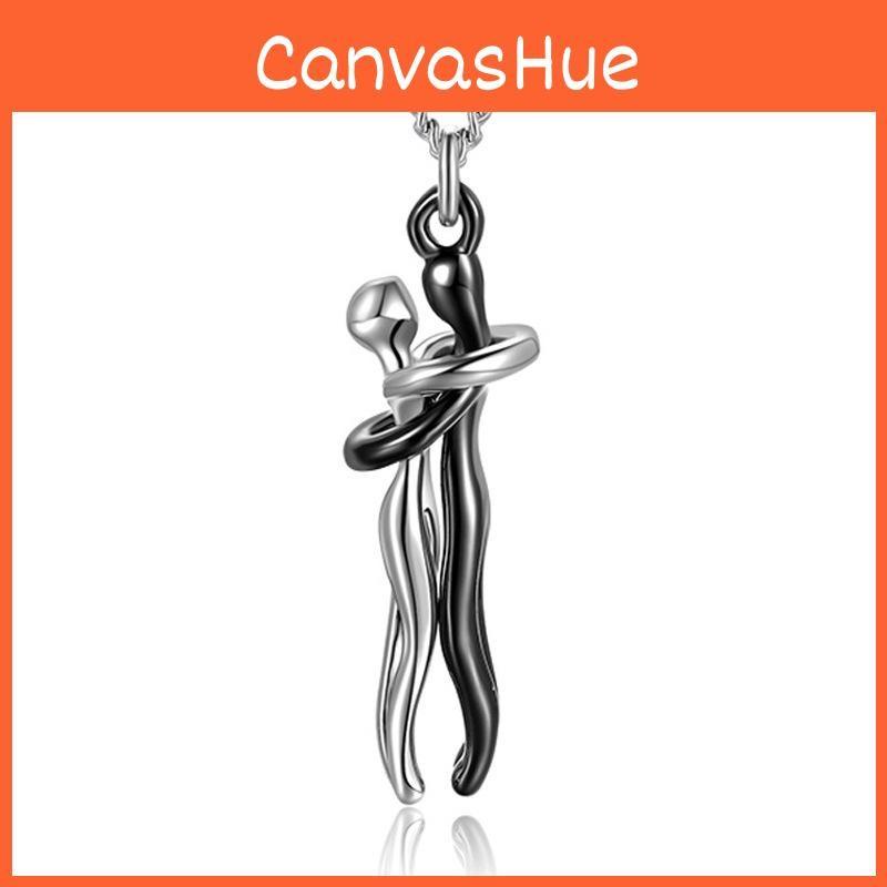 Trendy Hug Unisex Necklace Geometric Style 925 Silver Necklace Pendant