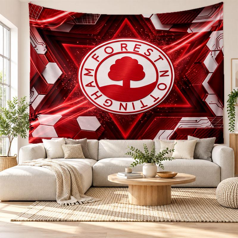 Nottingham Forest Football Wall Tapestry, Soft Fabric Wall Hanging, Decorative Backdrop For Bedroom Home Wall Art