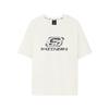 Casual Breathable Loose Short Sleeve T-Shirt Unisex Tops Cotton-Candy-White L225U058-0074